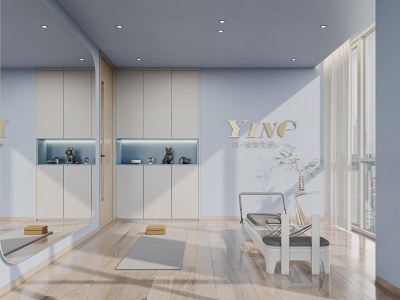 现代瑜伽室3D模型下载